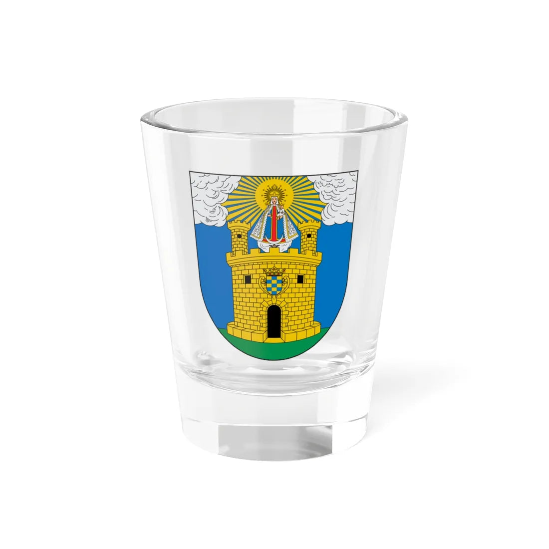 Escudo de Medellin-Medio punto (Colombia) (Coat of Arms) Shot Glass 1.5oz 1.5oz - Go Mug Yourself