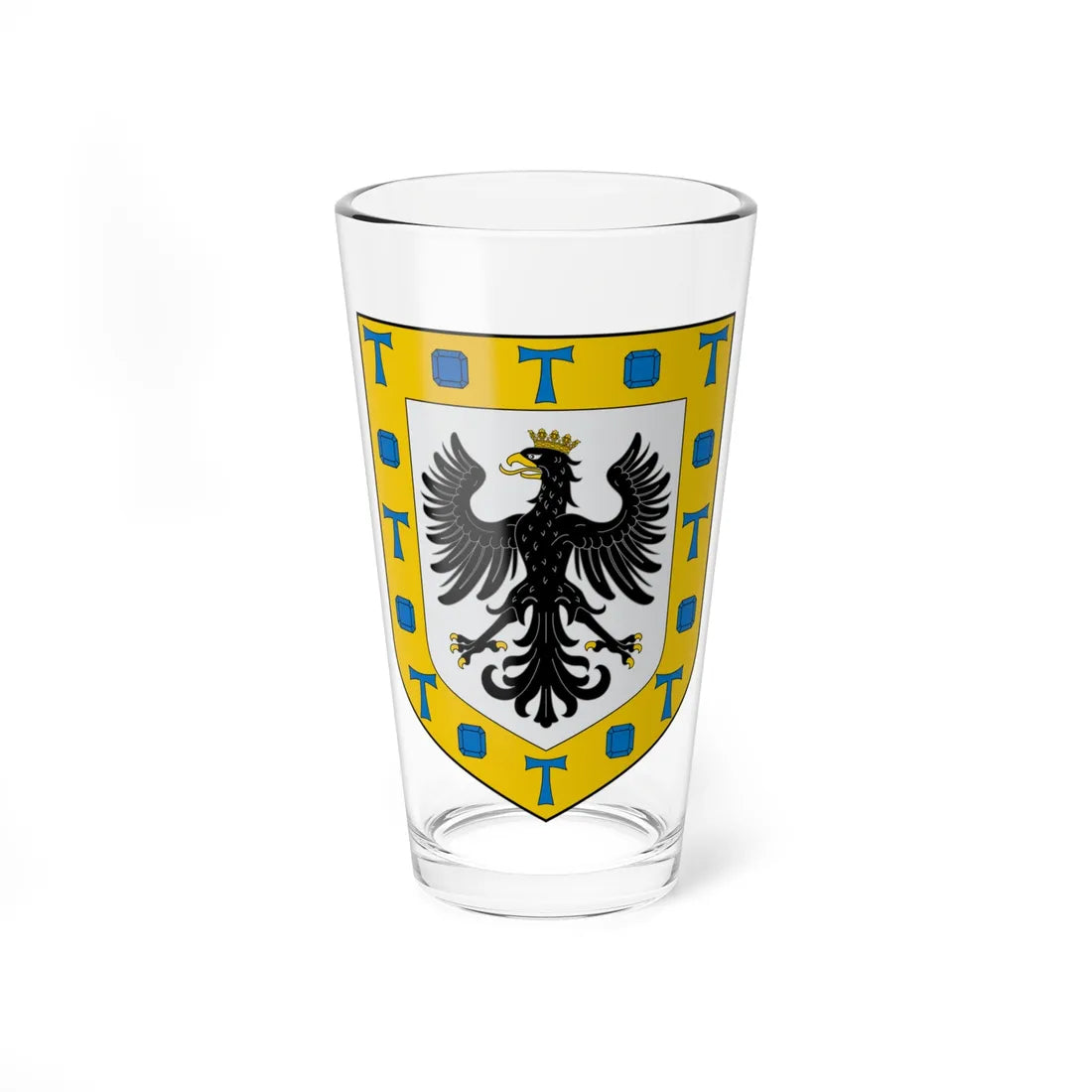 Escudo de Medellin Veracruz (Costa Rica) (Coat of Arms) Pint Glass 16oz 16oz - Go Mug Yourself