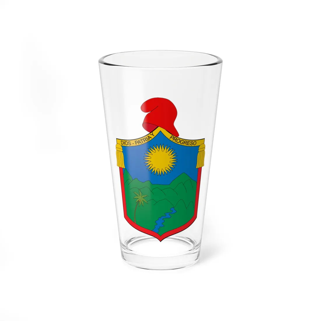 Escudo de Medina Cundinamarca (Colombia) (Coat of Arms) Pint Glass 16oz 16oz - Go Mug Yourself