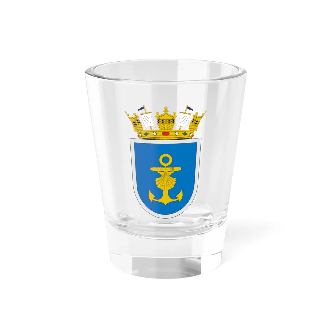 Escudo de Mejillones (Chile) (Coat of Arms) Shot Glass 1.5oz 1.5oz - Go Mug Yourself