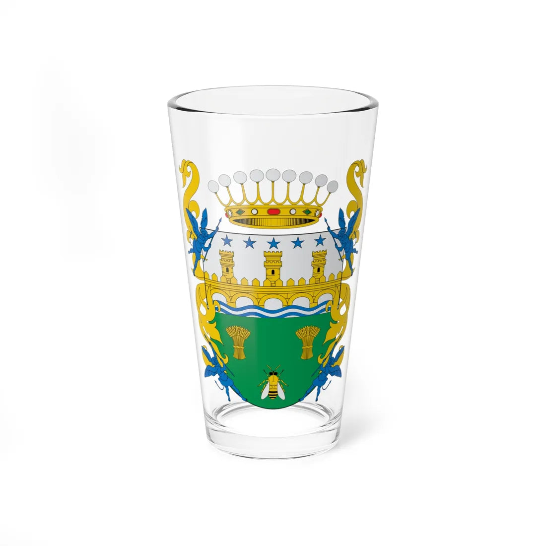 Escudo de Melipilla (Chile) (Coat of Arms) Pint Glass 16oz 16oz - Go Mug Yourself