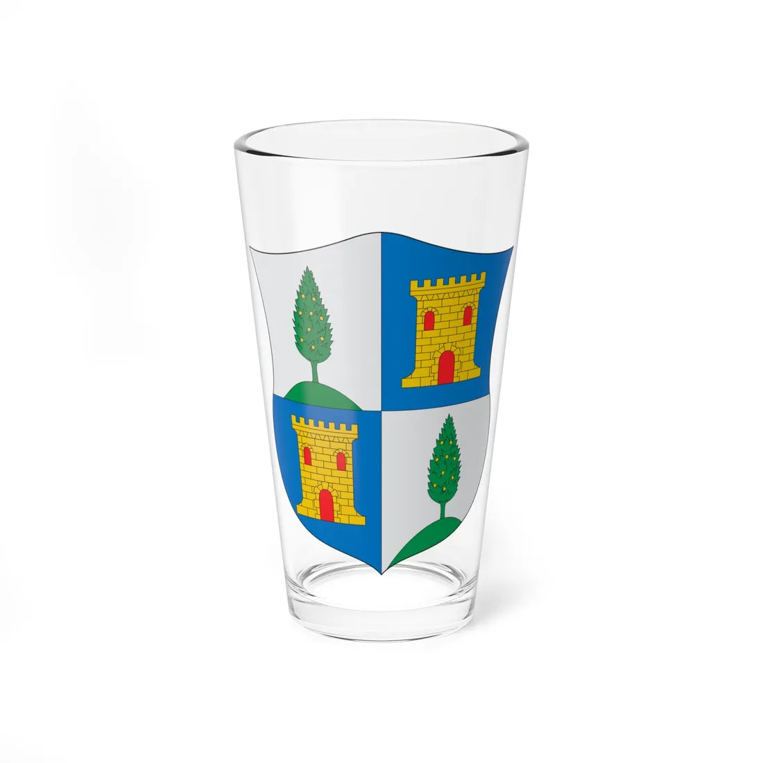 Escudo de Mequinenza (Spain) (Coat of Arms) Pint Glass 16oz 16oz - Go Mug Yourself