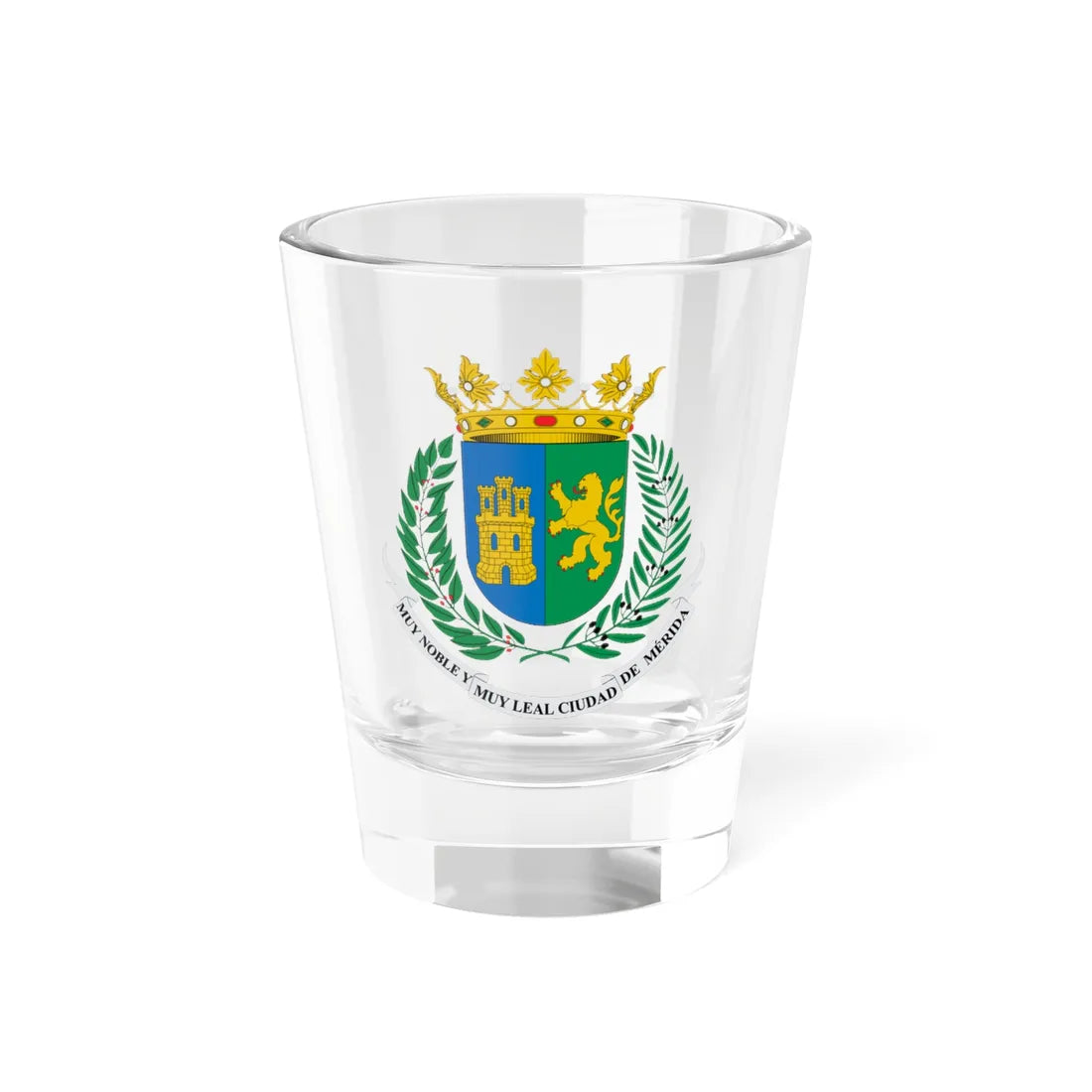 Escudo de Merida Yucatan (Mexico) (Coat of Arms) Shot Glass 1.5oz 1.5oz - Go Mug Yourself