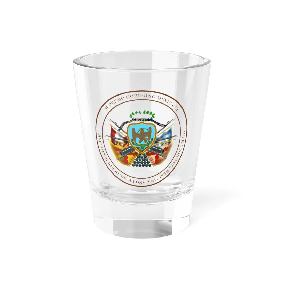 Escudo de Mexico en 1815 (Mexico) (Coat of Arms) Shot Glass 1.5oz 1.5oz - Go Mug Yourself