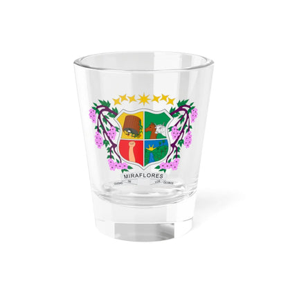 Escudo de Miraflores Boyacá (Colombia) (Coat of Arms) Shot Glass 1.5oz 1.5oz - Go Mug Yourself