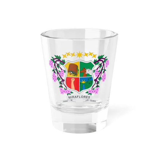 Escudo de Miraflores Boyacá (Colombia) (Coat of Arms) Shot Glass 1.5oz 1.5oz - Go Mug Yourself