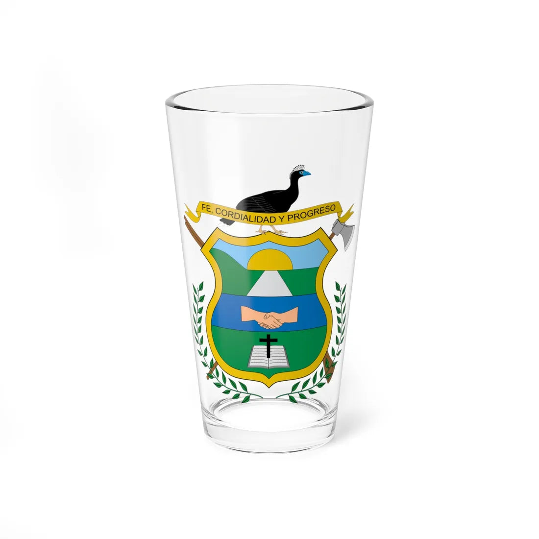 Escudo de Mitú (Colombia) (Coat of Arms) Pint Glass 16oz 16oz - Go Mug Yourself