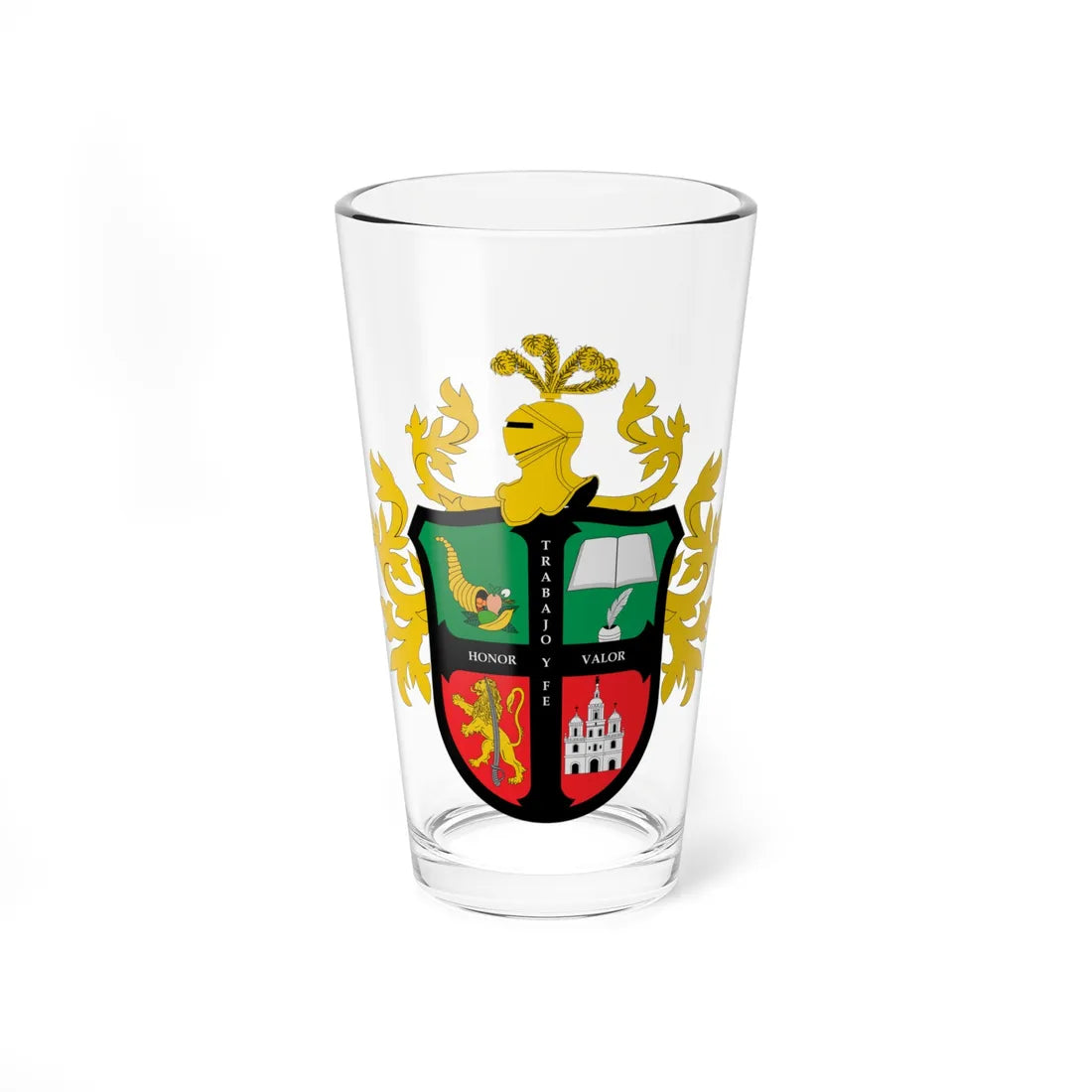 Escudo de Málaga Santander (Colombia) (Coat of Arms) Pint Glass 16oz 16oz - Go Mug Yourself