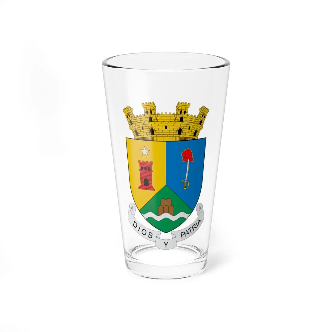 Escudo de Mogotes-Santander (Colombia) (Coat of Arms) Pint Glass 16oz 16oz - Go Mug Yourself