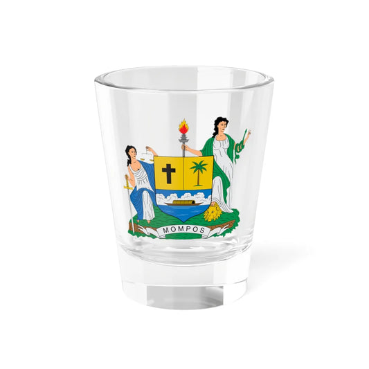 Escudo de Mompos (Colombia) (Coat of Arms) Shot Glass 1.5oz 1.5oz - Go Mug Yourself