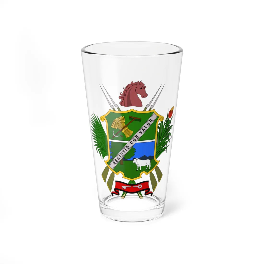 Escudo de Monagas (Venezuela) (Coat of Arms) Pint Glass 16oz 16oz - Go Mug Yourself