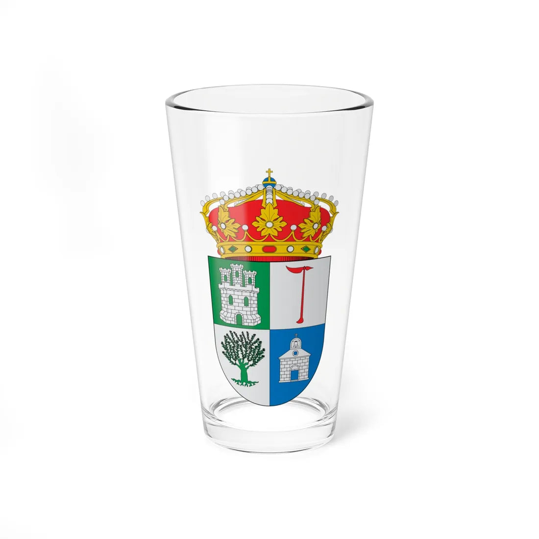 Escudo de Montejícar (Spain) (Coat of Arms) Pint Glass 16oz 16oz - Go Mug Yourself