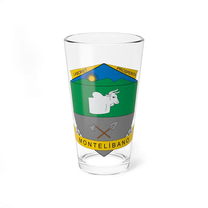 Escudo de Montelíbano (Colombia) (Coat of Arms) Pint Glass 16oz 16oz - Go Mug Yourself