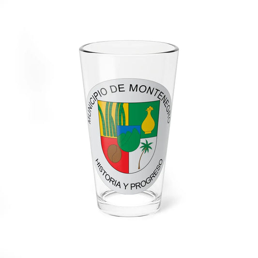 Escudo de Montenegro Quindío (Colombia) (Coat of Arms) Pint Glass 16oz 16oz - Go Mug Yourself