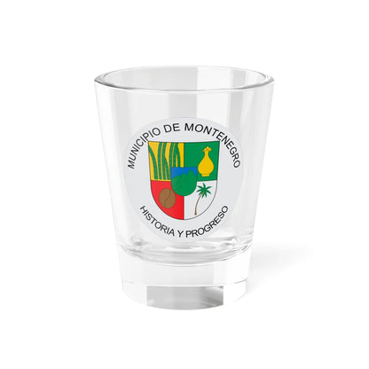 Escudo de Montenegro Quindío (Colombia) (Coat of Arms) Shot Glass 1.5oz 1.5oz - Go Mug Yourself