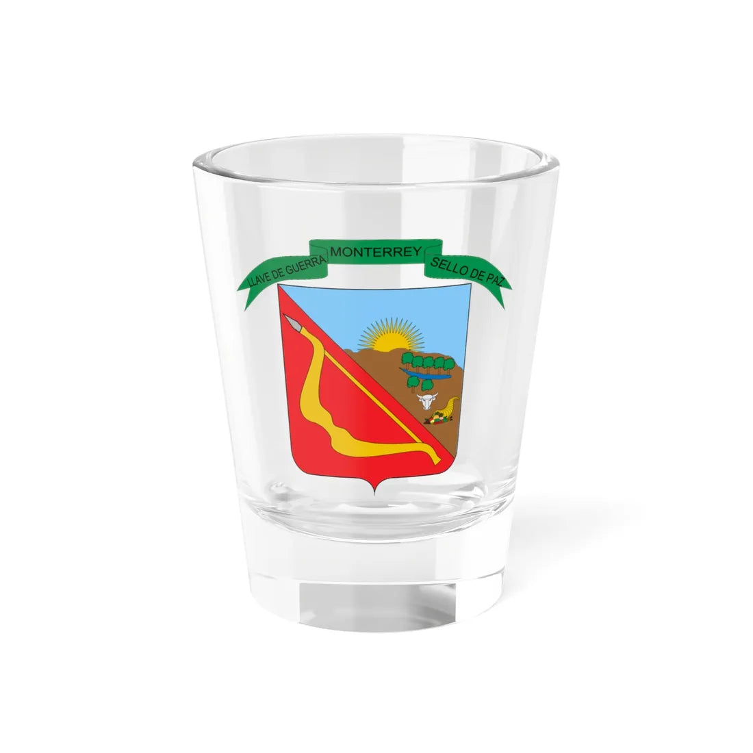 Escudo de Monterrey Casanare (Colombia) (Coat of Arms) Shot Glass 1.5oz 1.5oz - Go Mug Yourself