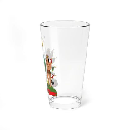 Escudo de Monterrey Nuevo León México (Costa Rica) (Coat of Arms) Pint Glass 16oz - Go Mug Yourself