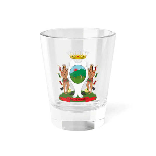 Escudo de Monterrey Nuevo León México (Costa Rica) (Coat of Arms) Shot Glass 1.5oz 1.5oz - Go Mug Yourself