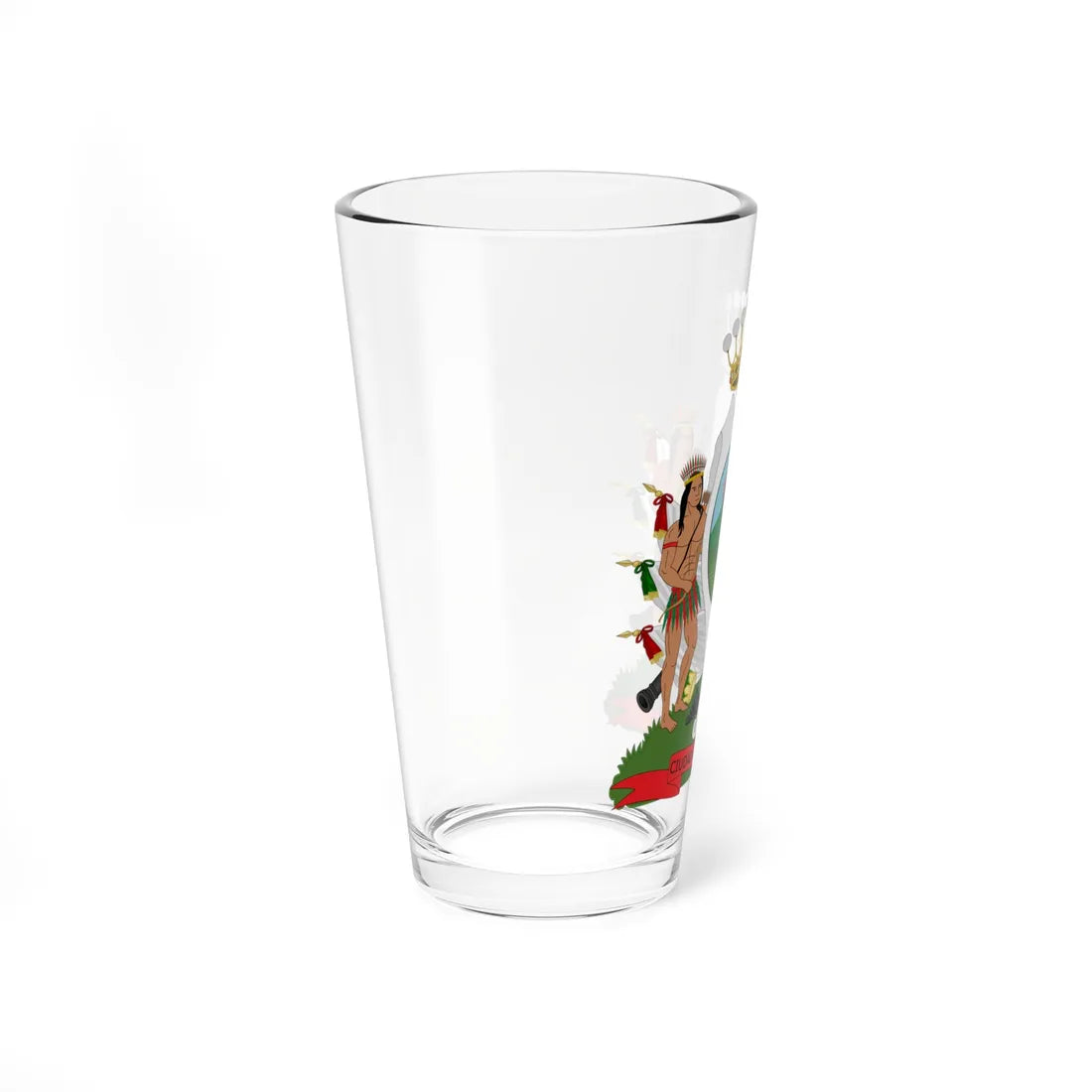 Escudo de Monterrey Nuevo León México (Mexico) (Coat of Arms) Pint Glass 16oz - Go Mug Yourself