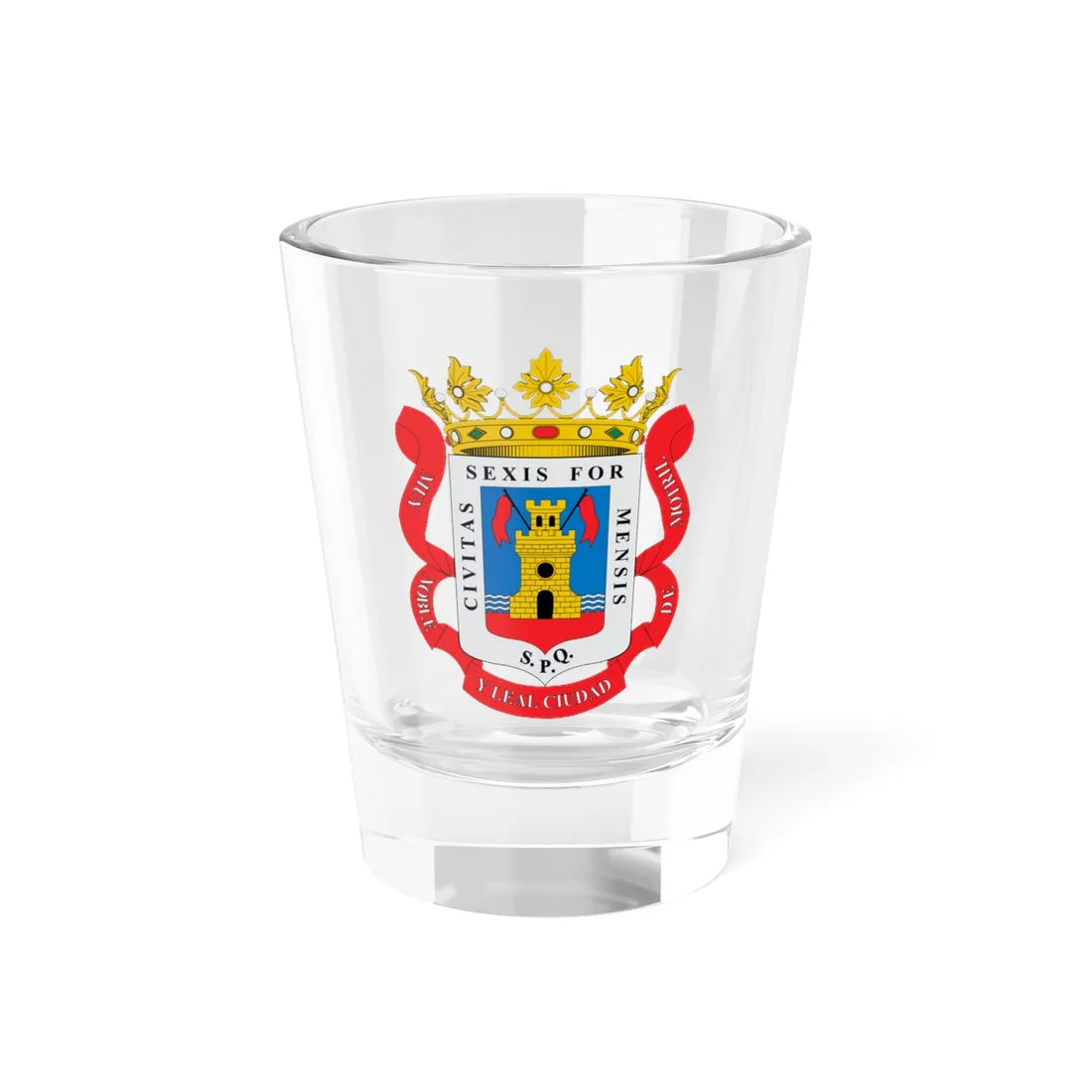 Escudo de Motril (Spain) (Coat of Arms) Shot Glass 1.5oz 1.5oz - Go Mug Yourself