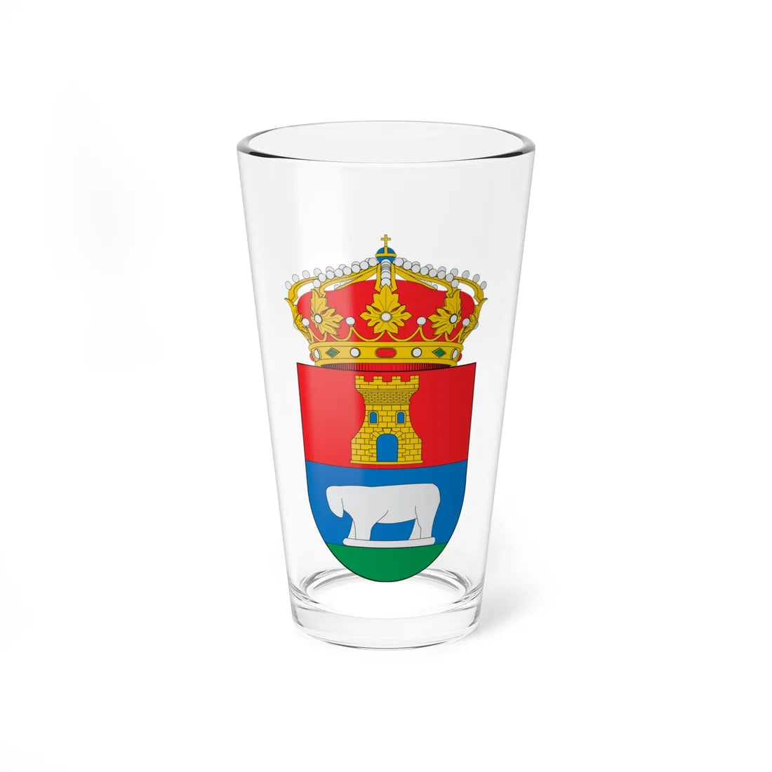 Escudo de Muñana (Spain) (Coat of Arms) Pint Glass 16oz 16oz - Go Mug Yourself