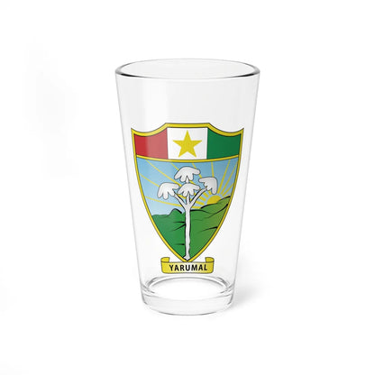 Escudo de municipio de Yarumal (Colombia) (Coat of Arms) Pint Glass 16oz 16oz - Go Mug Yourself