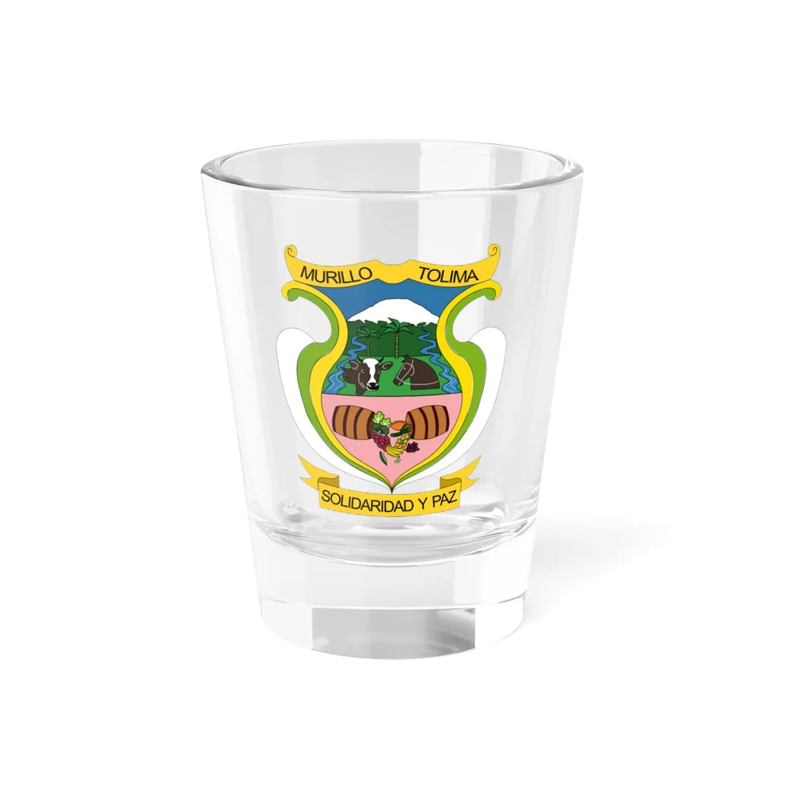 Escudo de Murillo - Tolima (Colombia) (Coat of Arms) Shot Glass 1.5oz 1.5oz - Go Mug Yourself
