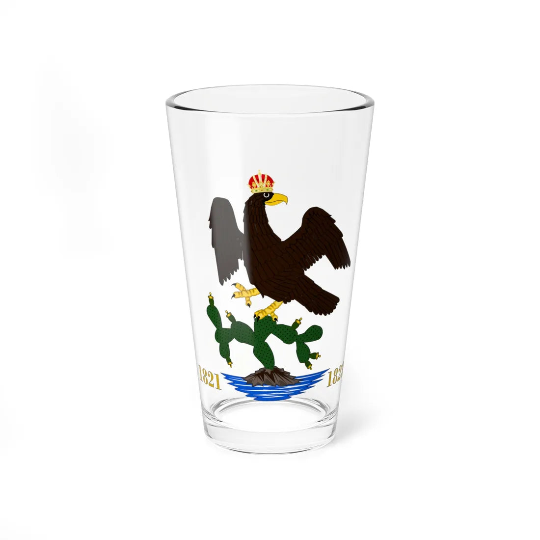 Escudo de México 1821-1824 (Mexico) (Coat of Arms) Pint Glass 16oz 16oz - Go Mug Yourself