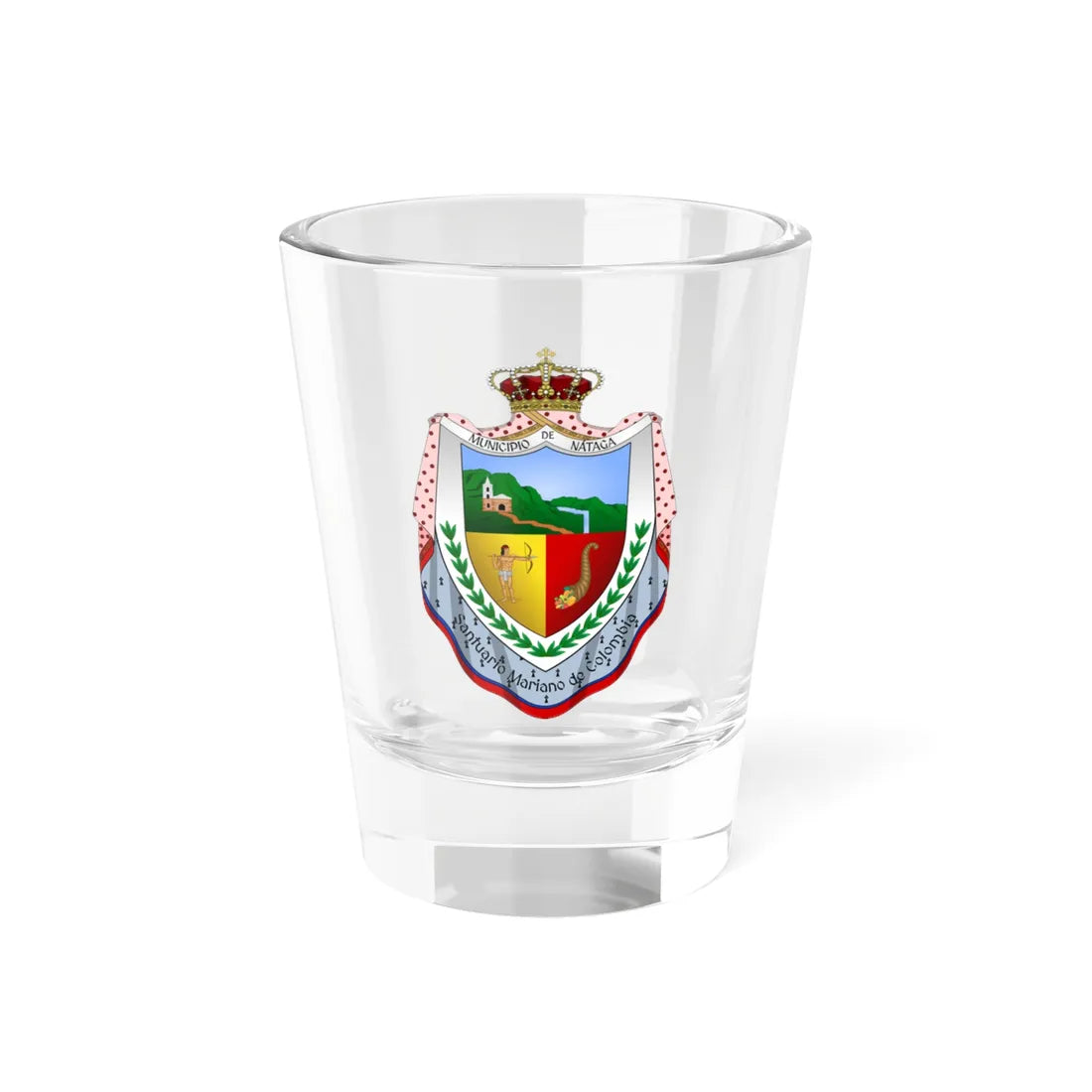 Escudo de Nataga Huila (Colombia) (Coat of Arms) Shot Glass 1.5oz 1.5oz - Go Mug Yourself