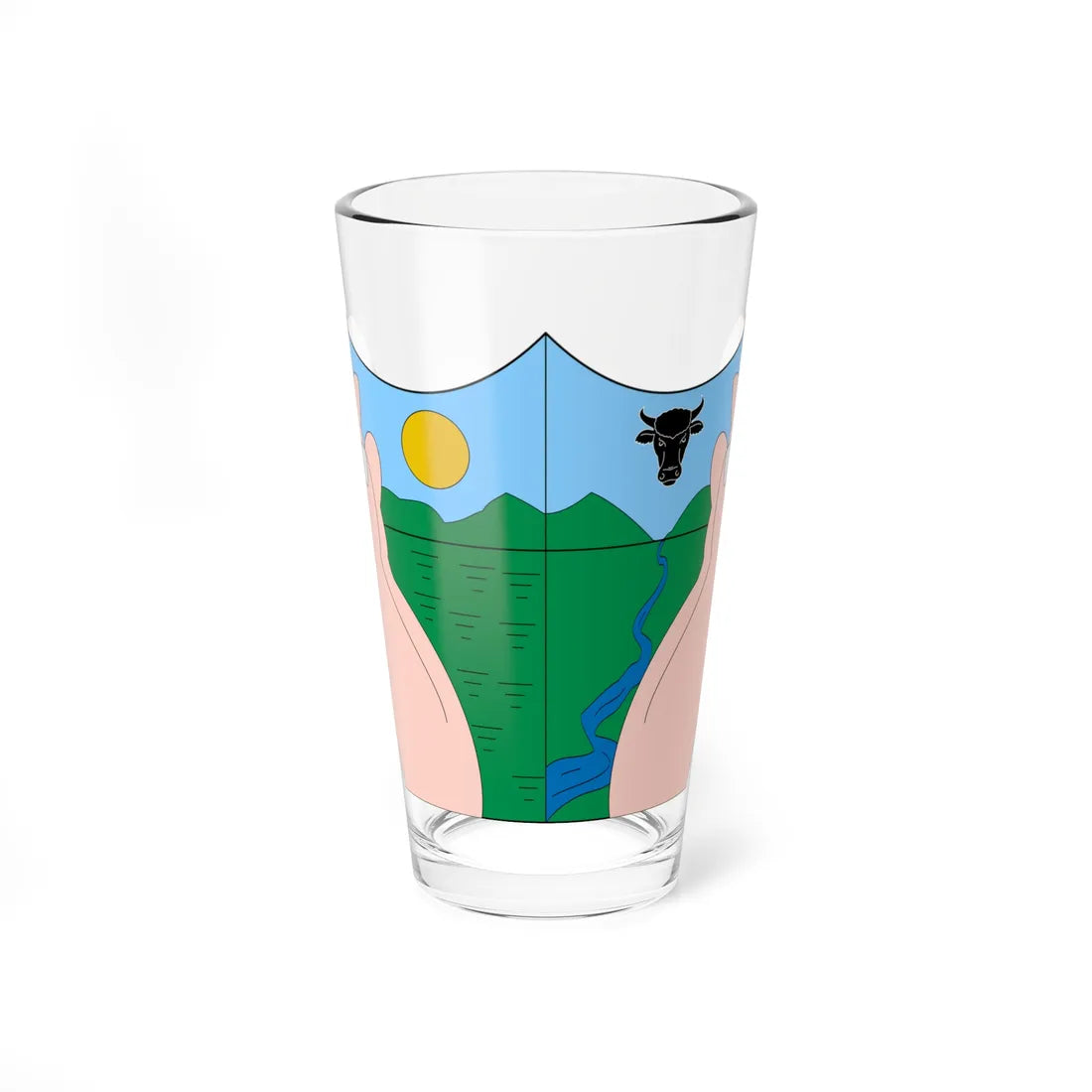 Escudo de Nechí (Colombia) (Coat of Arms) Pint Glass 16oz 16oz - Go Mug Yourself