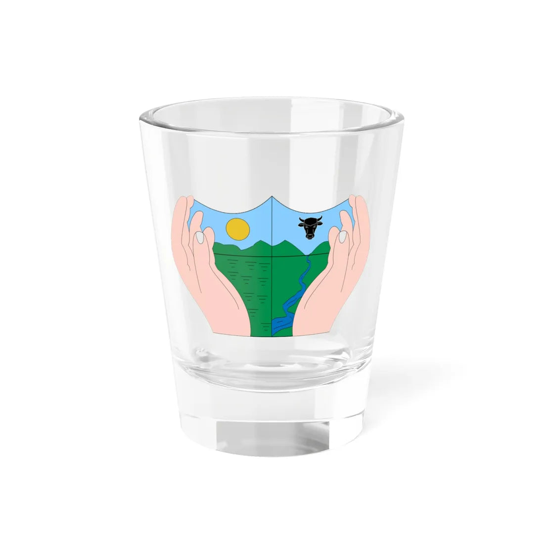 Escudo de Nechí (Colombia) (Coat of Arms) Shot Glass 1.5oz 1.5oz - Go Mug Yourself
