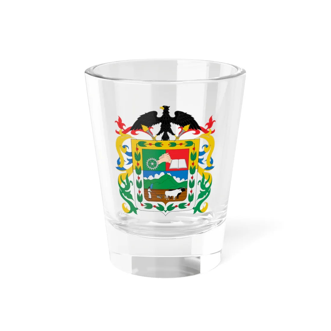 Escudo de Neira (Colombia) (Coat of Arms) Shot Glass 1.5oz 1.5oz - Go Mug Yourself