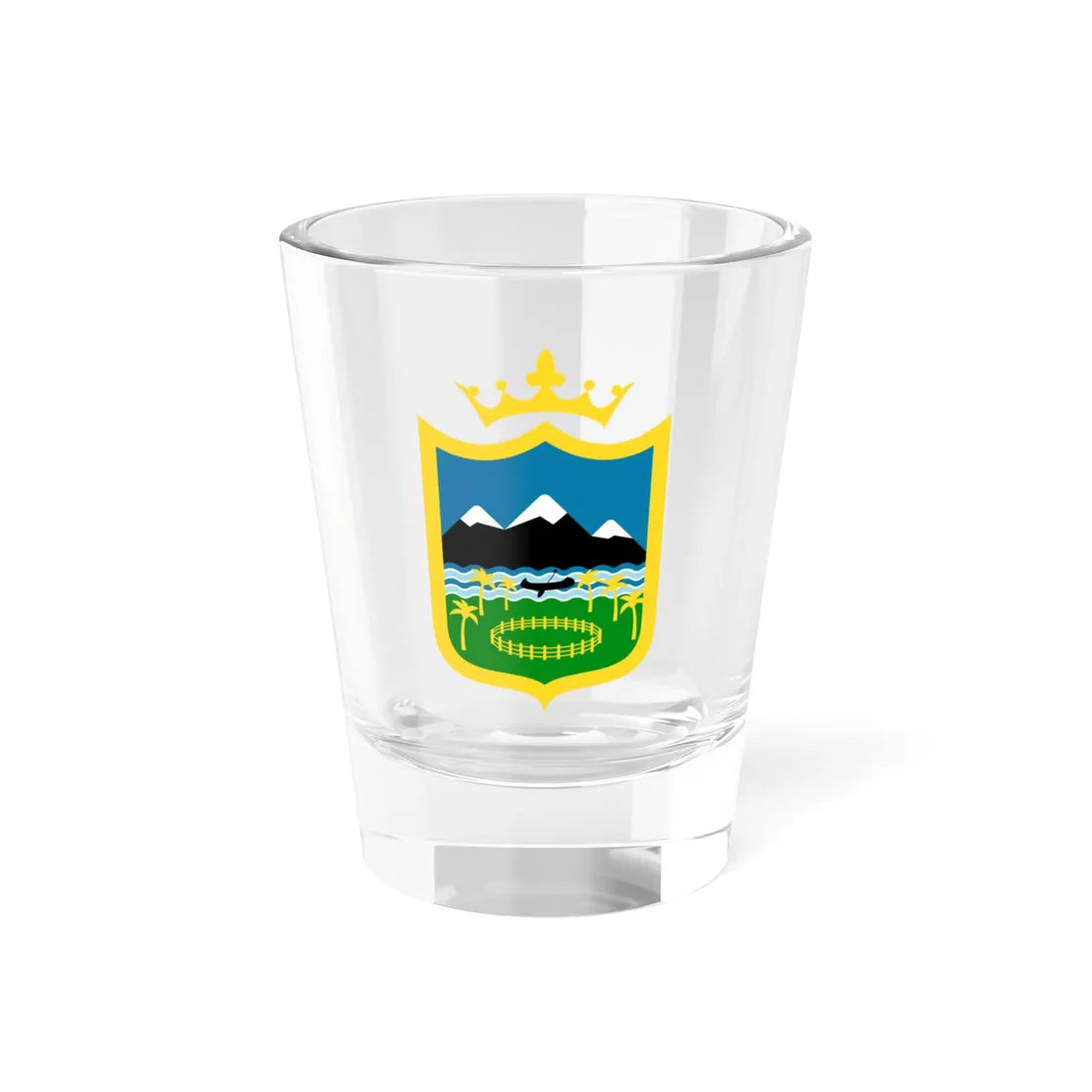 Escudo de Neiva Huila (Colombia) (Coat of Arms) Shot Glass 1.5oz 1.5oz - Go Mug Yourself