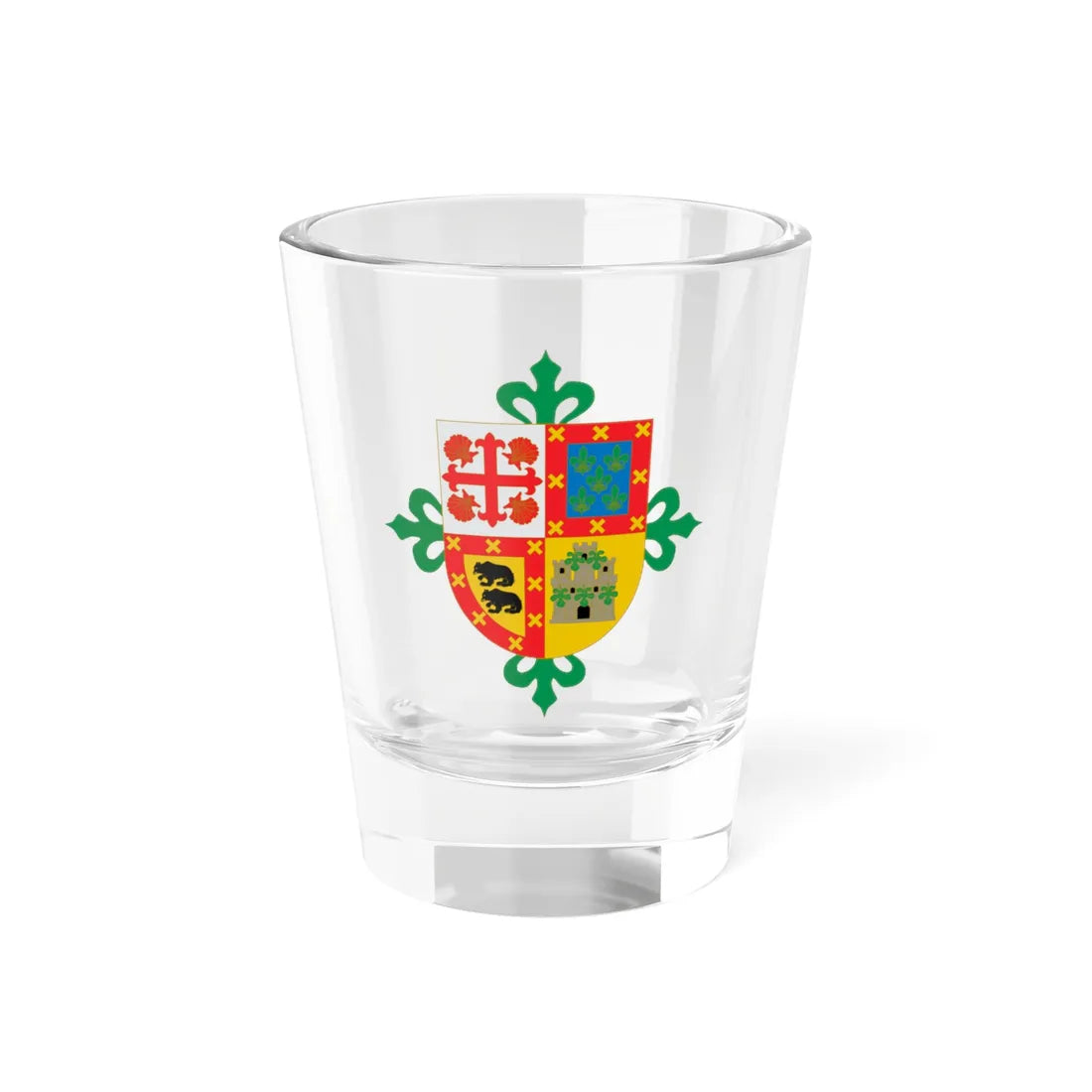 Escudo de Nicolás de Ovando (Costa Rica) (Coat of Arms) Shot Glass 1.5oz 1.5oz - Go Mug Yourself