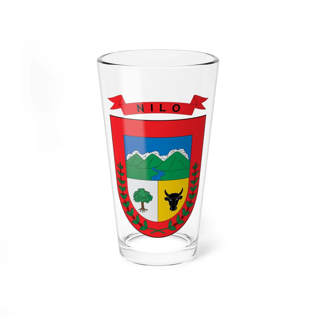 Escudo de Nilo (Colombia) (Coat of Arms) Pint Glass 16oz 16oz - Go Mug Yourself