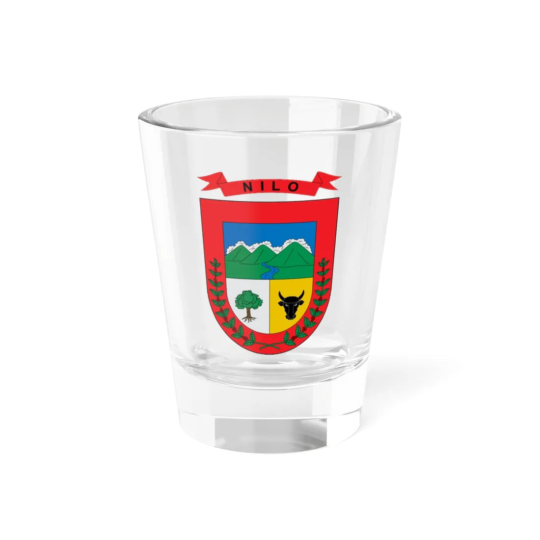 Escudo de Nilo (Colombia) (Coat of Arms) Shot Glass 1.5oz 1.5oz - Go Mug Yourself