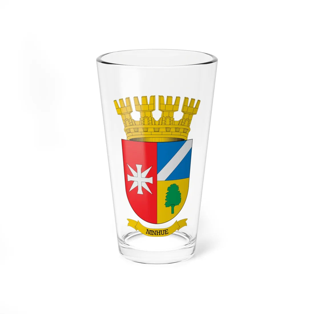 Escudo de Ninhue (Chile) (Coat of Arms) Pint Glass 16oz 16oz - Go Mug Yourself