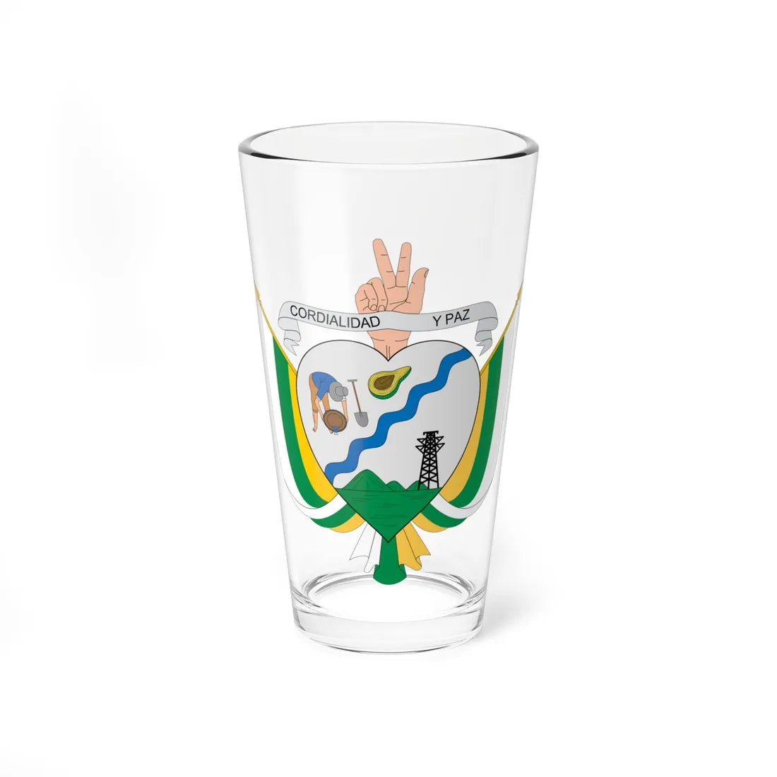 Escudo de Norcasia (Colombia) (Coat of Arms) Pint Glass 16oz 16oz - Go Mug Yourself