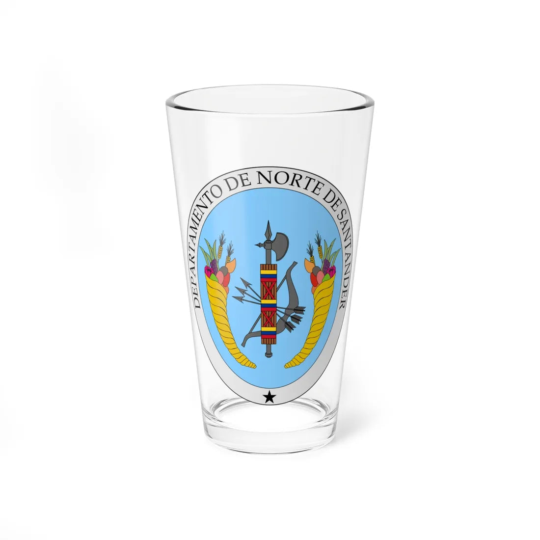 Escudo de Norte de Santander (Colombia) (Coat of Arms) Pint Glass 16oz 16oz - Go Mug Yourself