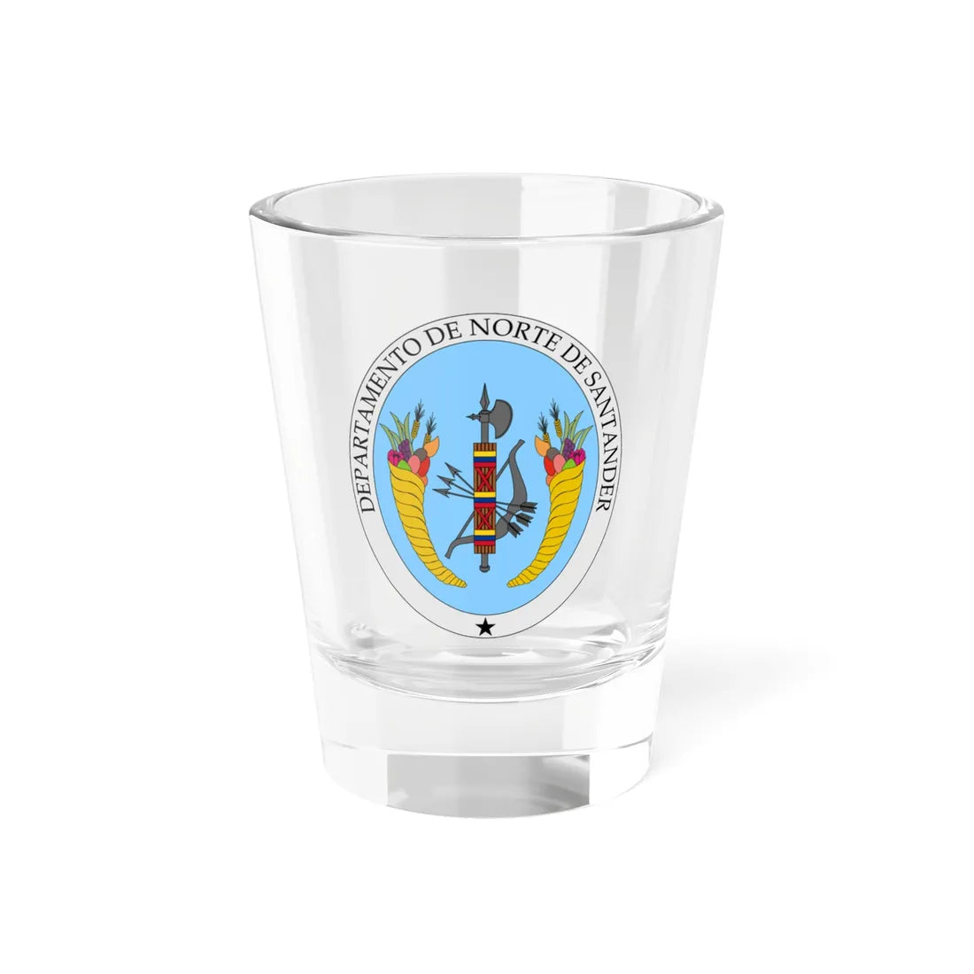 Escudo de Norte de Santander (Colombia) (Coat of Arms) Shot Glass 1.5oz 1.5oz - Go Mug Yourself