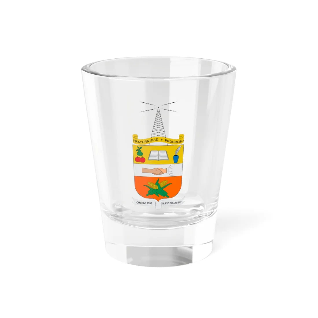 Escudo de Nuevo Colón (Colombia) (Coat of Arms) Shot Glass 1.5oz 1.5oz - Go Mug Yourself