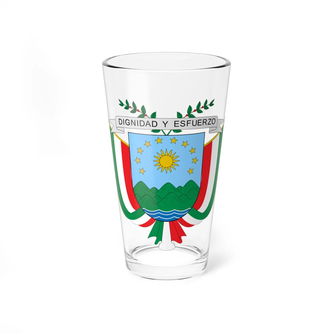 Escudo de Obando (Colombia) (Coat of Arms) Pint Glass 16oz 16oz - Go Mug Yourself