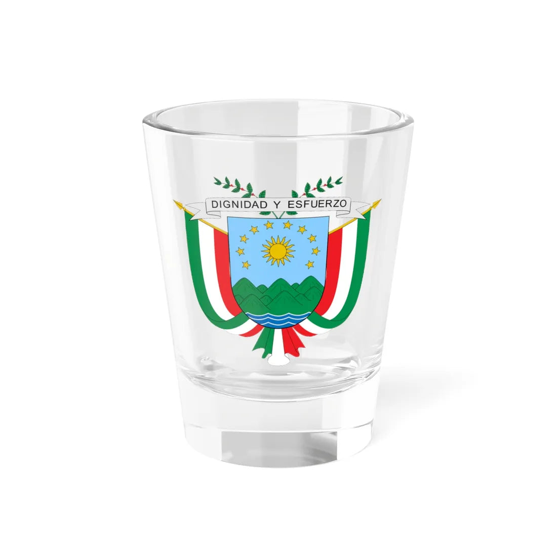 Escudo de Obando (Colombia) (Coat of Arms) Shot Glass 1.5oz 1.5oz - Go Mug Yourself