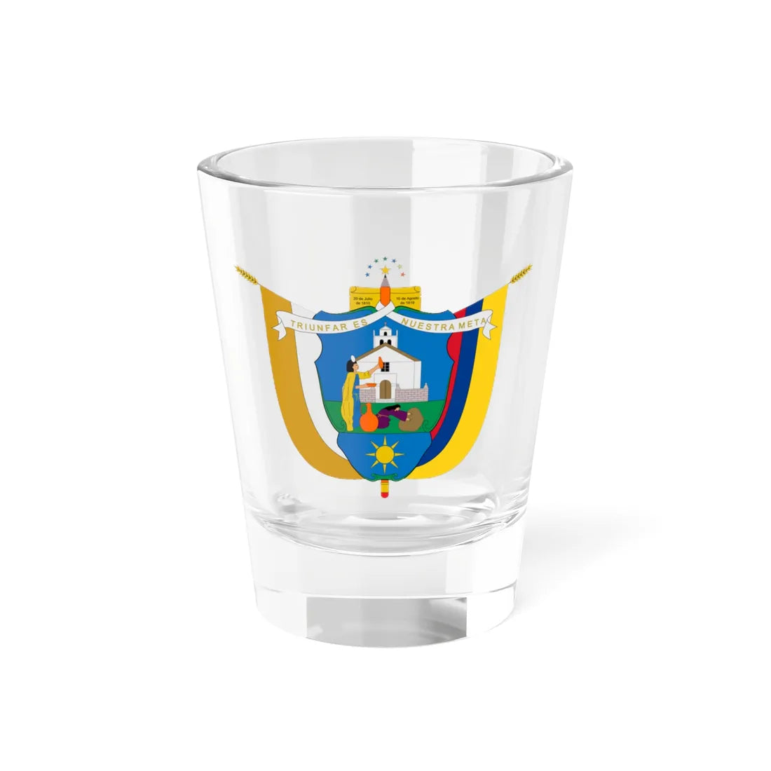 Escudo de Oicatá (Colombia) (Coat of Arms) Shot Glass 1.5oz 1.5oz - Go Mug Yourself