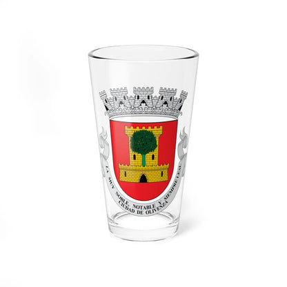 Escudo de Olivenza corona mural (Spain) (Coat of Arms) Pint Glass 16oz 16oz - Go Mug Yourself