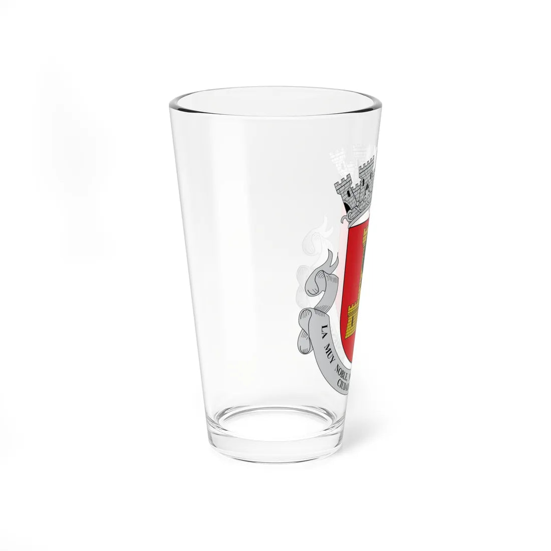 Escudo de Olivenza corona mural (Spain) (Coat of Arms) Pint Glass 16oz - Go Mug Yourself