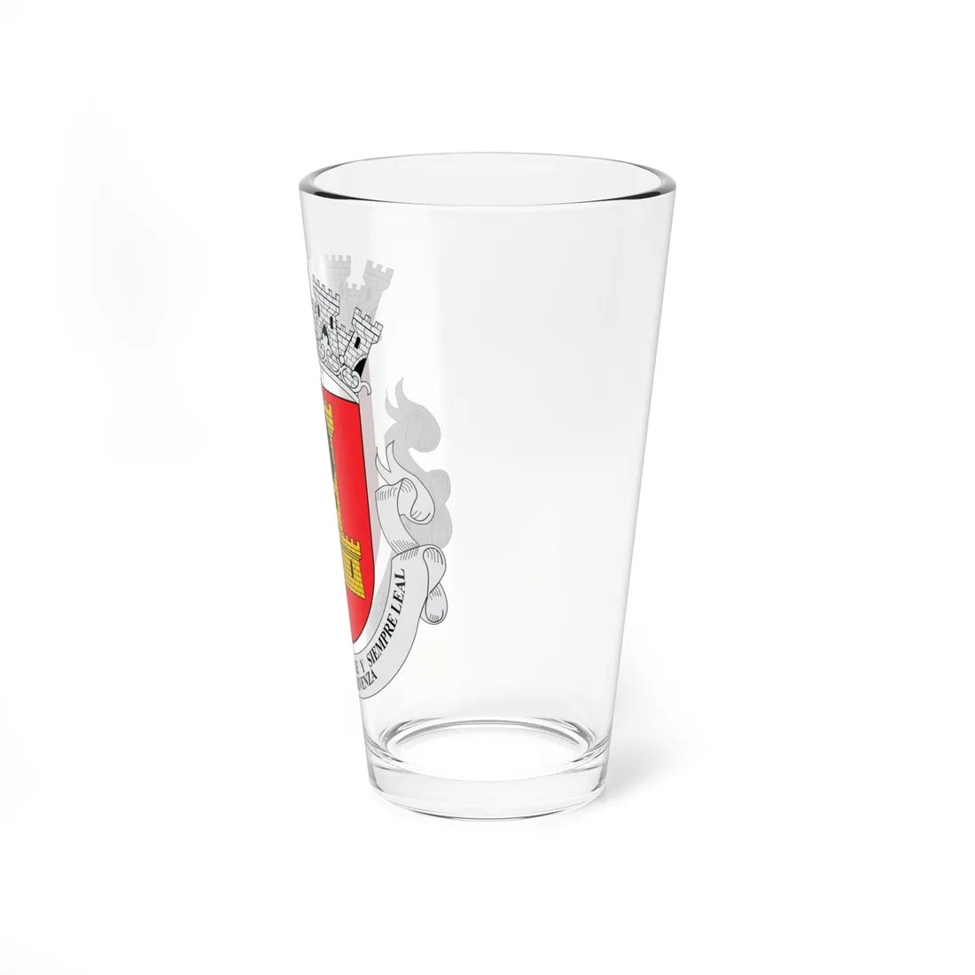 Escudo de Olivenza corona mural (Spain) (Coat of Arms) Pint Glass 16oz - Go Mug Yourself