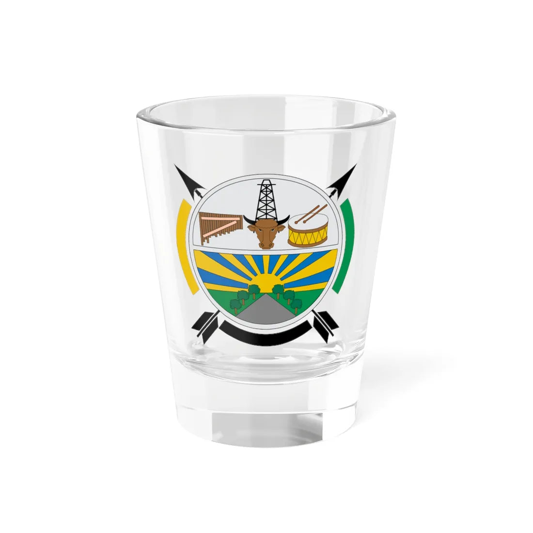 Escudo de Orito Putumayo (Colombia) (Coat of Arms) Shot Glass 1.5oz 1.5oz - Go Mug Yourself