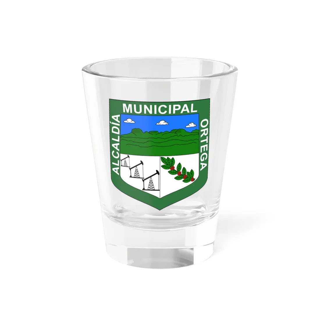 Escudo de Ortega - Tolima (Colombia) (Coat of Arms) Shot Glass 1.5oz 1.5oz - Go Mug Yourself