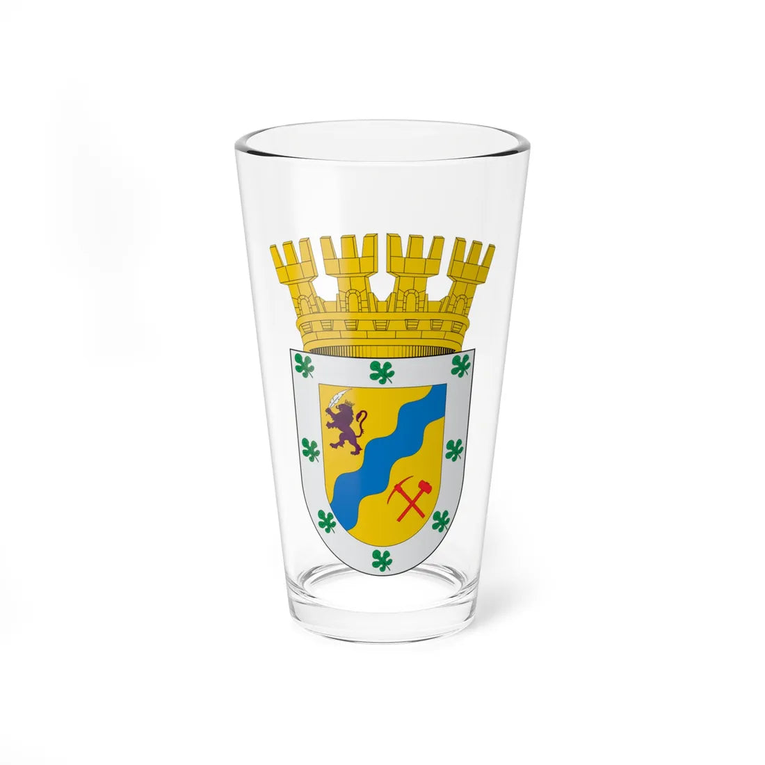 Escudo de Ovalle (Chile) (Coat of Arms) Pint Glass 16oz 16oz - Go Mug Yourself